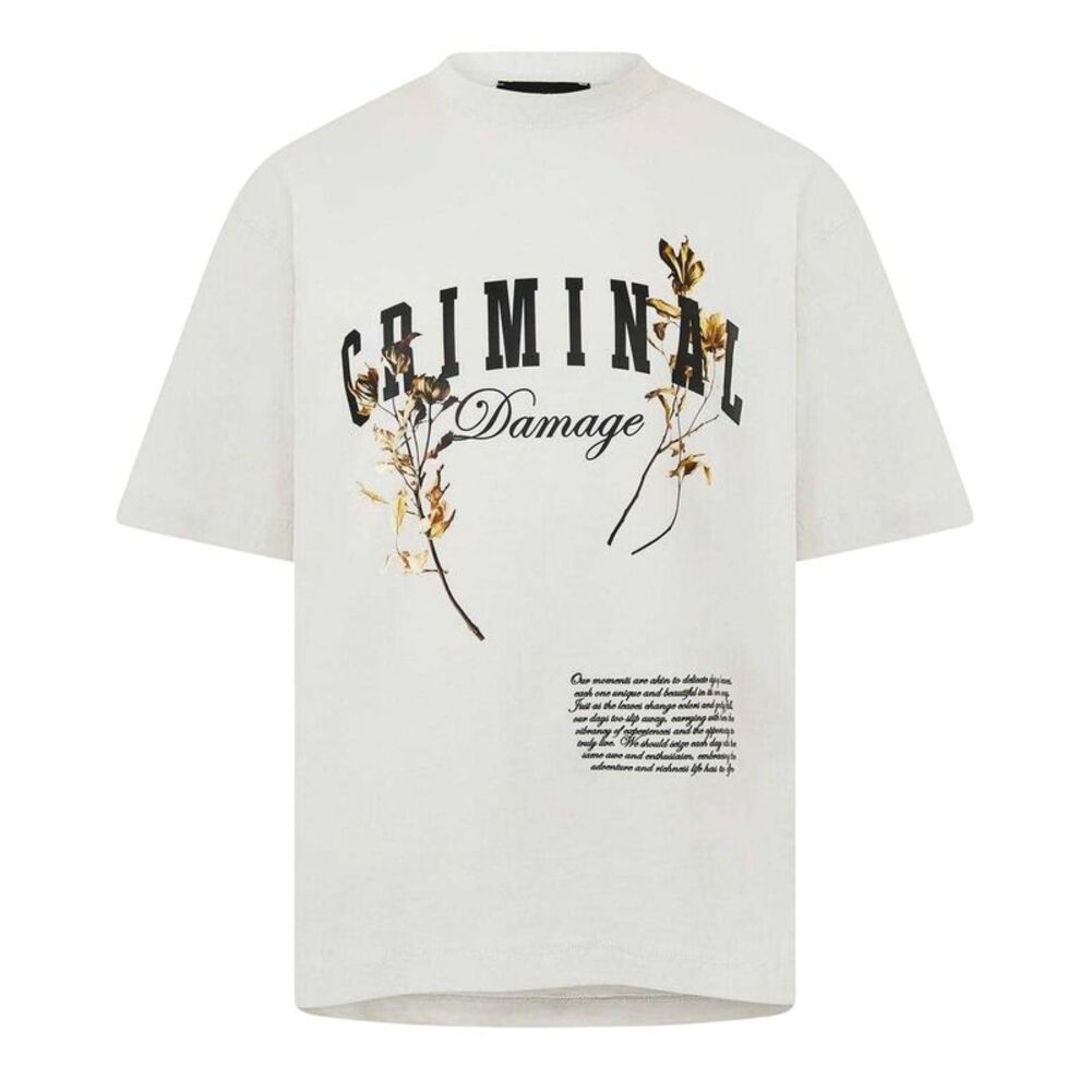Criminal Damage Mens Gift Of Life T-Shirt / Stone